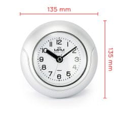 MPM QUALITY Koupelnové plastové hodiny MPM Bathroom clock, stříbrná