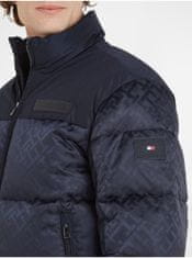 Tommy Hilfiger Tmavě modrá pánská zimní prošívaná bunda Tommy Hilfiger New York Monogram Puffer Jacket XXL