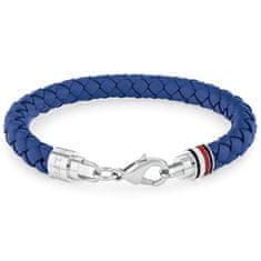 Tommy Hilfiger Elegantní pánský náramek z modré kůže 2790548