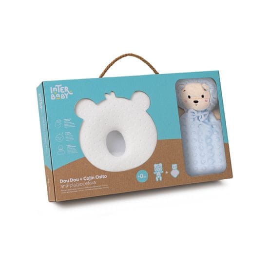 Interbaby SET MÉĎA - ergonomický polštářek + přítulka