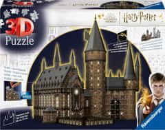 Ravensburger Svítící 3D puzzle Noční edice Harry Potter: Bradavický hrad - Velká síň 643 dílků