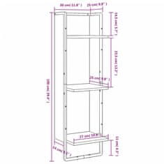 Vidaxl 3patrová nástěnná police dub sonoma 30 x 25 x 100 cm kompozit