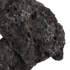 Greatstore Sopečné kameny 10 kg černé 10–30 cm