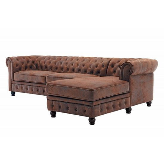 Invicta Interior (2623) INGLESE Chesterfield sedačka antik hnědá pravý roh