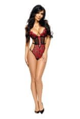 Beautynight Erotické body Evangelina teddy + Ponožky Gatta Calzino Strech, červená, L/XL
