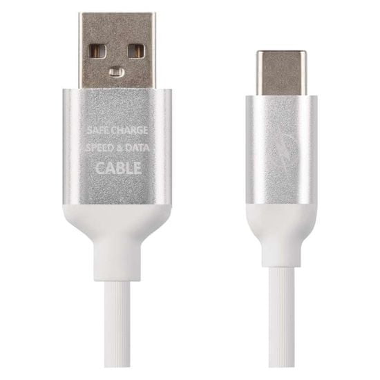 Emos Nabíjecí a datový kabel USB-A 2.0 / USB-C 2.0, 1 m, bílý