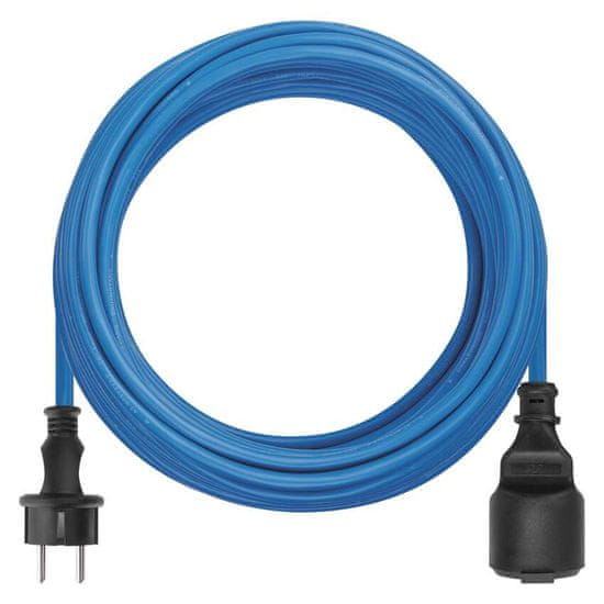 Emos Počasí odolný prodlužovací kabel 10 m / 1 zásuvka / modrý / silikon / 230 V / 1,5 mm2