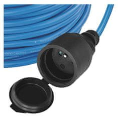 Emos Počasí odolný prodlužovací kabel 10 m / 1 zásuvka / modrý / PVC / 230 V / 1,5 mm2