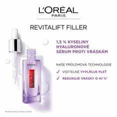 L’ORÉAL PARIS Sérum proti vráskám s 1,5% čisté kyseliny hyaluronové Revitalift Filler (Hyaluronic Acid Serum) (Objem 30 ml)