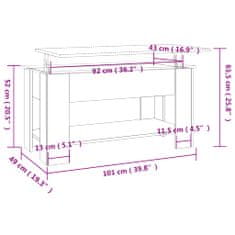 Vidaxl Konferenční stolek hnědý dub 101 x 49 x 52 cm kompozitní dřevo