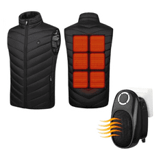 Mormark Unisex vyhřívaná vesta FLAMEVEST 4XL + mini ohřívač prostoru BURNY 400 W | VESTBURNY