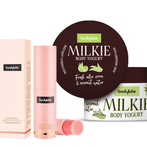 Mormark Dokonalá péče o pleť Hloubkově hydratační tělové mléko MILKIE + Hydratační balzám BLOOMSTICK | BLOOMKIE