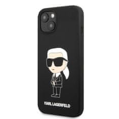 Karl Lagerfeld  Liquid Silicone Ikonik NFT Zadní Kryt pro iPhone 13 Black