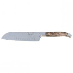 Laguiole Nůž Santoku Olive 17 cm s krájecím prkénkem