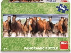 Dino Panoramatické puzzle Koně ve vodě 150 dílků