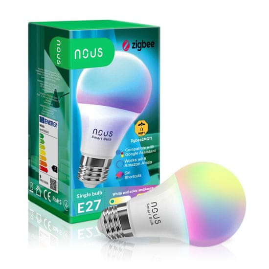 Nous P3Z ZigBee Tuya RGB E27 chytrá LED žárovka