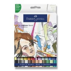 Faber-Castell Popisovač Faber-Castell Goldfaber Sketch Dual Marker sada, 24 barev