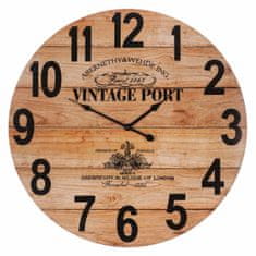 Autronic Nástěnné dřevěné hodiny Vintage Port, 58 cm