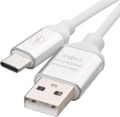 Emos Nabíjecí a datový kabel USB-A 2.0 / USB-C 2.0, 1 m, bílý