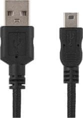 Emos Nabíjecí a datový kabel USB-A 2.0 / mini USB-B 2.0, 2 m, černý