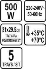 Lund Sušička potravin 5 pater 420-500W