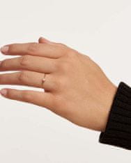 PDPAOLA Elegantní pozlacený prsten s perlou Solitary Pearl Essentials AN01-160 (Obvod 52 mm)