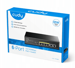 Cudy SWITCH PoE 4x POE 2x UPLINK FS1006P CUDY 60W PoE+ 6port 10/100Mbps