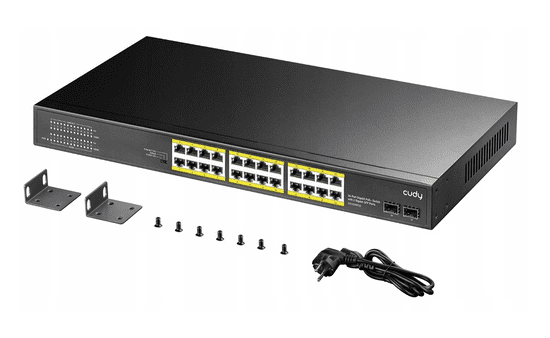 Cudy Switch PoE 24x PoE 2x SFP CUDY GS1028PS2 300W Full Gigabit RACK montáž