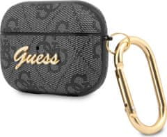 Guess 4G Script PC/PU Pouzdro pro Airpods Pro Grey