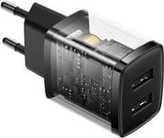 BASEUS CCXJ010201 Compact Nabíječka 2xUSB 10,5W Black