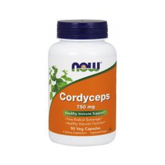 NOW Foods NOW Foods houba Cordyceps 750 mg 90 kapslí BI3717