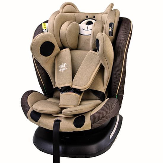 BUF BOOF Autosedačka TWT Plus iSIZE CoffeeBear s otočným Isofixem o 360 stupňů od 0 do 36 kg 40-150 CM