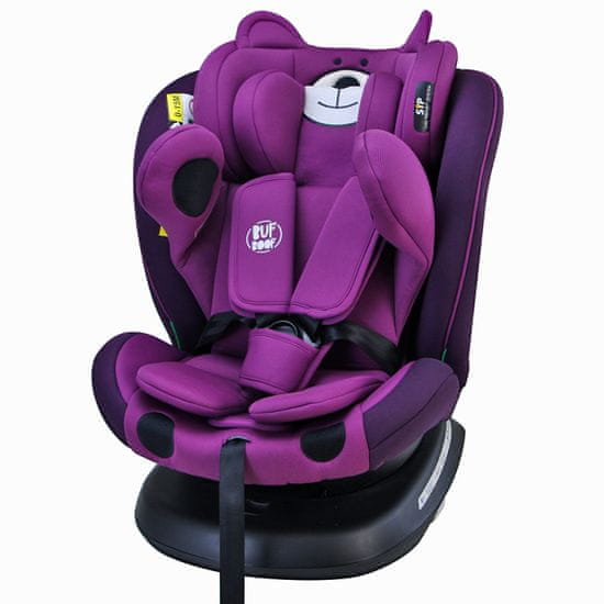 BUF BOOF Autosedačka TWT Plus iSIZE PurpleBear s otočným Isofixem o 360 stupňů od 0 do 36 kg 40-150 CM