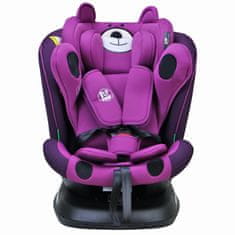 BUF BOOF Autosedačka TWT Plus iSIZE PurpleBear s otočným Isofixem o 360 stupňů od 0 do 36 kg 40-150 CM