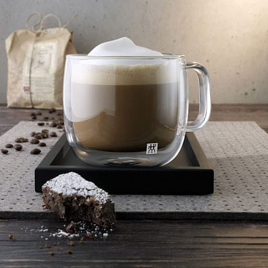 Zwilling Sorrento dvoustěnná sklenice na Cappuccino s uchem 450ml 2 ks Zwilling