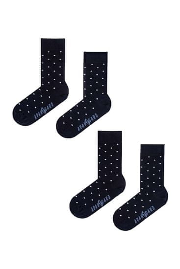 Avantgard Set Ponožky 2 páry 778-05003 Modrá s puntíkem 43/46