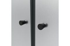 WellMall BETA Black 110 Grape Sprchové dveře do niky dvoukřídlé černé