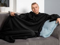 Froster Hřejivá deka s rukávy - černá