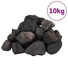 Greatstore Sopečné kameny 10 kg černé 5–8 cm