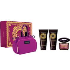 Versace Crystal Noir - EDT 90 ml + tělové mléko 100 ml + sprchový gel 100 ml + kosmetická taštička