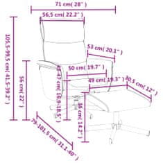 Vidaxl Polohovací křeslo s podnožkou šedé umělá kůže