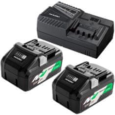 Hikoki Sada 2x MultiVolt 18/36V 8/4Ah BSL36B18 baterie + nabíječka