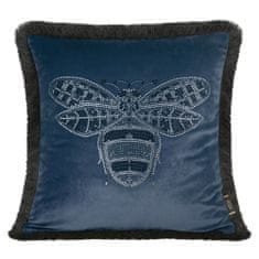 Eurofirany Dekorační povlak na polštář BLINK 45x45 Eurofirany navy blue zircons bee fringe