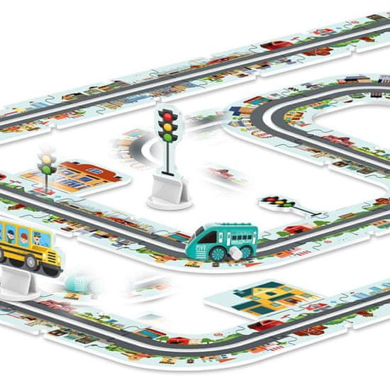 HABARRI Silnice - dráha pro auta Město - puzzle 44 dílků
