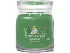 Yankee Candle Vonná svíčka Signature ve skle střední Shimmering Christmas Tree 368g