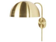 Beliani Kovová nástěnná lampa zlatá WAMPU
