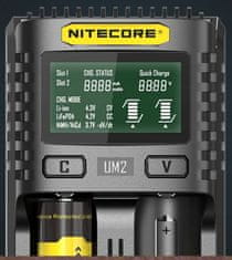 Nitecore USB nabíječka Quick Charge na 2x dobíjecí 22650 25500 26500 26650 26700