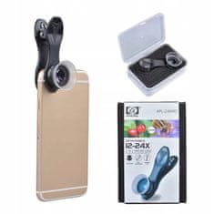 Apexel Objektiv Filtr Makro 2v1 12x 24x pro telefon SAMSUNG HUAWEI XIAOMI