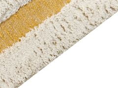 Beliani Bavlněný koberec 300 x 400 cm krémově bílý/žlutý PERAI