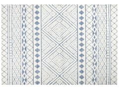 Beliani Koberec 160 x 230 cm bílý/modrý MARGAND